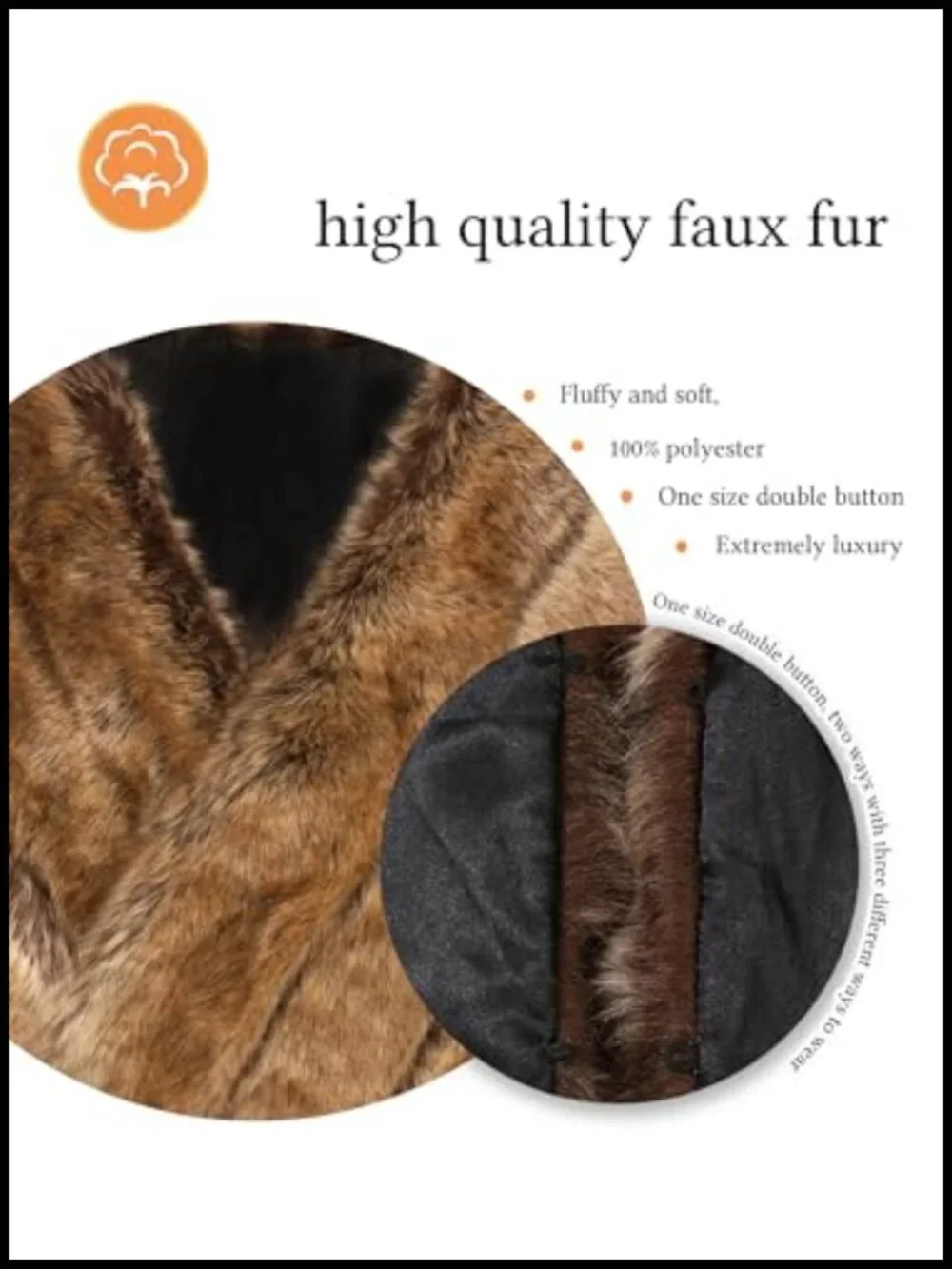 Faux Fur Shawl Cape Wrap Wedding Party Stole Winter Bridal Long Scarf